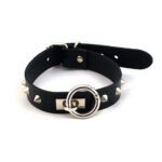 Rouge Garments Black O-Ring Thin Studded Collar - Stylish Accessory for Fashion Enthusiasts - Image 2