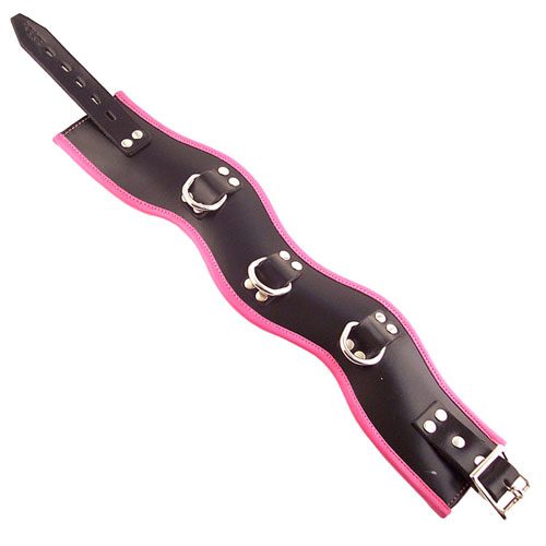 RPC1024BPKx Rouge Garments Black and Pink Padded Posture Collar for Ultimate Comfort and Support - Image 1