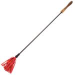 Rouge Garments Red Riding Crop with Wooden Handle - Perfect for Equestrian Enthusiasts
