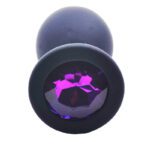 Large Black Jewelled Silicone Butt Plug - Luxurious Pleasure for Ultimate Satisfaction - Image 4