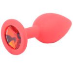 Small Red Jewelled Silicone Butt Plug - Perfect for Beginners and Sensual Play - Image 2