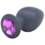 Large Black Jewelled Silicone Butt Plug - Luxurious Pleasure for Ultimate Satisfaction - Image 2