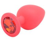 Large Red Jewelled Silicone Butt Plug - Luxurious Pleasure for Adventurous Nights