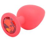 Large Red Jewelled Silicone Butt Plug - Luxurious Pleasure for Adventurous Nights - Image 2