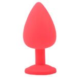 Large Red Jewelled Silicone Butt Plug - Luxurious Pleasure for Adventurous Nights - Image 3