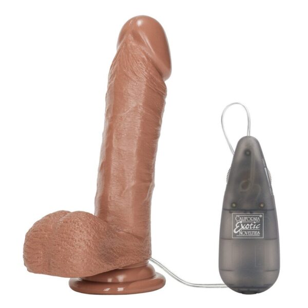 Emperor 6 Inch Realistic Flesh Brown Vibrator - Life-Like Pleasure Toy