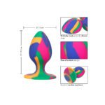 Cheeky Medium Tie Dye Butt Plug - Vibrant Colorful Pleasure for Adventurous Play - Image 2