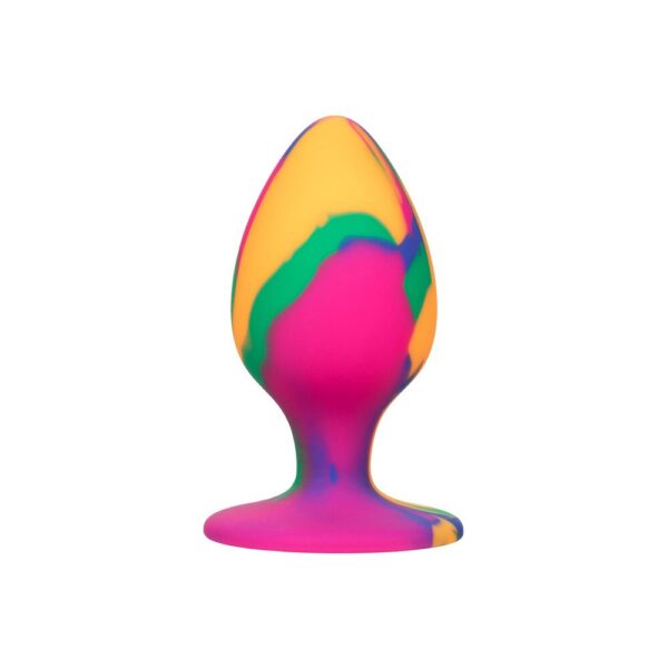 Cheeky Large Tie Dye Butt Plug - Vibrant Colorful Pleasure for Adventurous Play