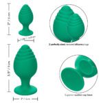 Cheeky Butt Plug Duo in Vibrant Green - Perfect for Playful Pleasure - Image 2
