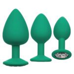Cheeky Gems Green Butt Plugs Set - 3 Piece Collection for Ultimate Pleasure