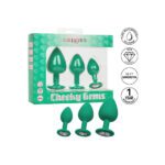 Cheeky Gems Green Butt Plugs Set - 3 Piece Collection for Ultimate Pleasure - Image 4
