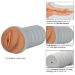 Gripper Ribbed Tight Pussy Brown Masturbator - Ultimate Pleasure Experience - Image 5
