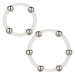 Stylish Steel Beaded Silicone Ring Set for Comfort and Durability