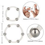 Stylish Steel Beaded Silicone Ring Set for Comfort and Durability - Image 3