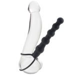 Love Rider Beaded Dual Black Penetrator - Ultimate Pleasure Toy for Couples