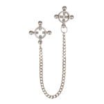 4 Point Nipple Grips with Chain - Ultimate Pleasure Accessory for Sensual Play
