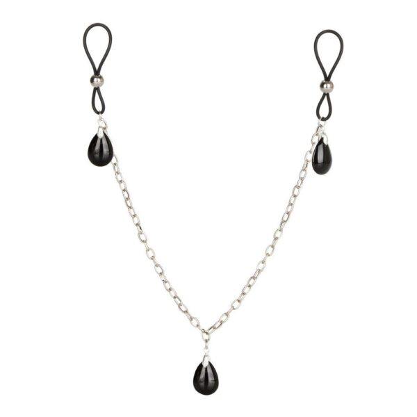 Onyx Nipple Play Non-Piercing Chain Jewelry - Elegant Body Accessory