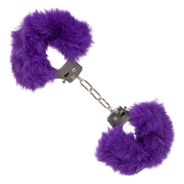 Ultra Fluffy Furry Cuffs – Soft & Adjustable Purple Handcuffs for Couples