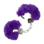 Ultra Fluffy Furry Cuffs – Soft & Adjustable Purple Handcuffs for Couples - Image 2