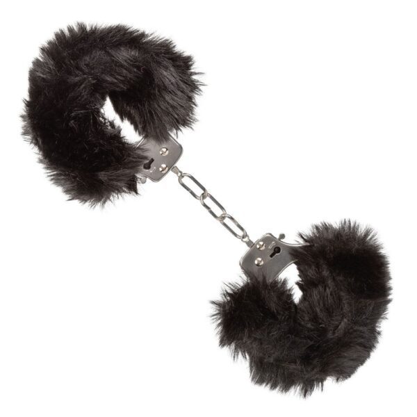 Ultra Fluffy Black Furry Cuffs – Soft & Adjustable for Comfort & Play