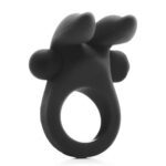 Shots Rabbit Vibrating Cock Ring in Black - Ultimate Pleasure for Couples - Image 2
