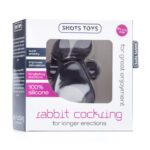 Shots Rabbit Vibrating Cock Ring in Black - Ultimate Pleasure for Couples - Image 3
