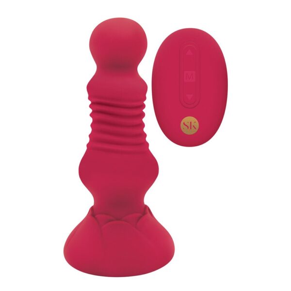 Secret Kisses Remote Thrusting Rosebud Butt Plug - Ultimate Pleasure Toy for Couples