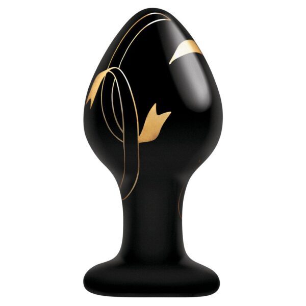 Secret Kisses 3.5 Inch Glass Butt Plug - Elegant Pleasure for Intimate Moments