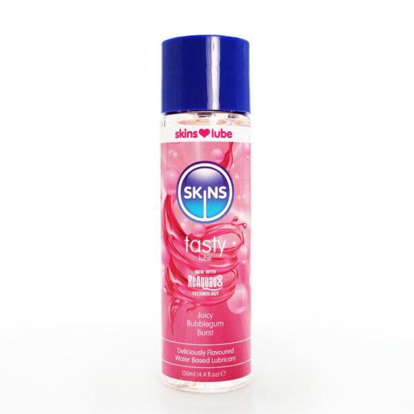 Skins Juicy Bubblegum Blast Water-Based Lubricant 130ml - Fun & Flavorful Pleasure