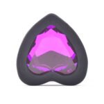 Small Heart Shaped Diamond Black Butt Plug - Elegant & Discreet Pleasure - Image 4