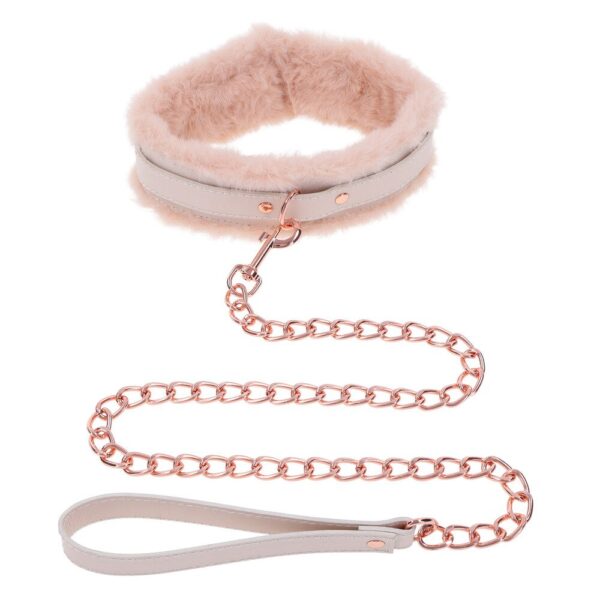 Seductive Sex and Mischief Fur Collar and Leash Set for Playful Bondage