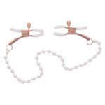 Enhance Pleasure with Sex and Mischief Pearl Nipple Clamps - Adjustable & Stylish