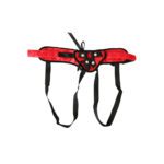 SportSheets Red Lace Satin Corsette Strap-On: Elegant Pleasure for Adventurous Couples - Image 3