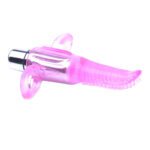 Clear Pink Vibrating Tongue Finger Vibrator for Ultimate Pleasure