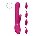Vive Chou Double Action Interchangeable Rabbit Vibrator - Pink Pleasure Toy