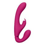 Vive Suki Triple Action Strapless Strap-On Vibrator in Pink - Ultimate Pleasure Device