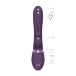 Vive Taka Triple Action Automatic Inflatable Vibrator - Purple Pleasure Device - Image 2