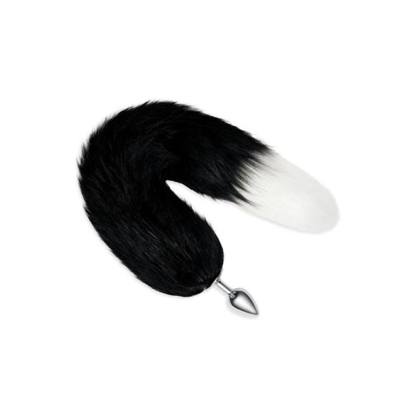 Furry Tales Black Foxtail Butt Plug - Playful Pleasure for Adventurous Nights