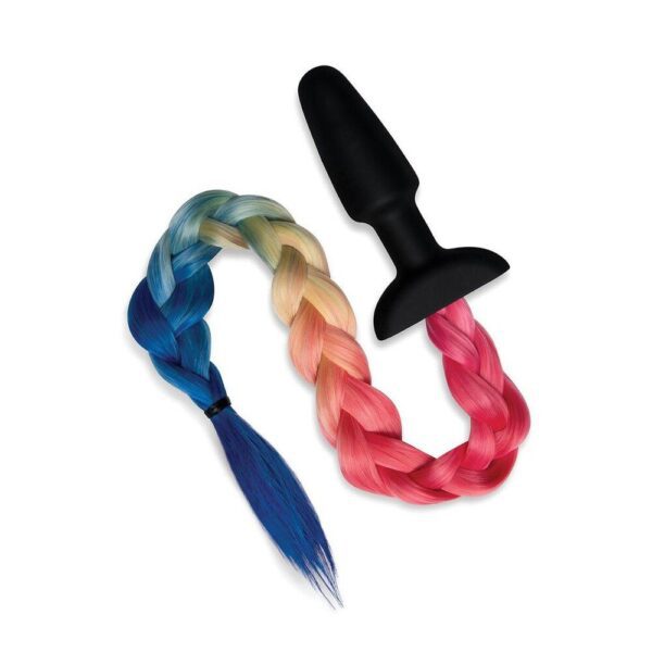 Furry Tales Rainbow Tail Butt Plug - Colorful Fantasy for Ultimate Pleasure