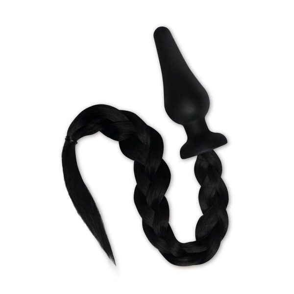 Furry Tales Black Pony Play Butt Plug - Premium Silicone Anal Toy for Adventurous Play
