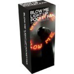 Blow Me Light Up Pocket Fan - Stylish Black Portable Cooling Solution - Image 2