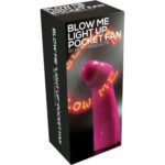 Blow Me Light Up Pocket Fan in Pink - Stylish & Portable Cooling Solution