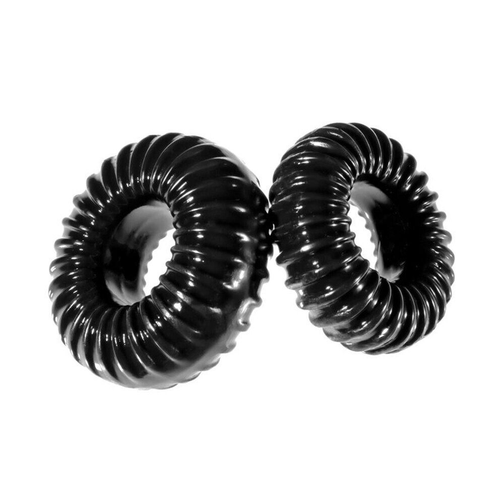 XP-11Bx1 Perfect Fit XPlay Gear Slim Ribbed Cock Rings - 2 Pack for Enhanced Pleasure - Image 1