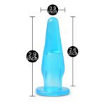 Blue Mini Butt Plug with Finger Hole - Perfect for Beginners and Intense Pleasure - Image 3