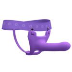 Zoro 5.5 Inch Purple Silicone Strap-On System with Adjustable Waistbands