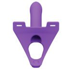 Zoro 5.5 Inch Purple Silicone Strap-On System with Adjustable Waistbands - Image 4