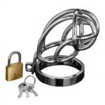 Master Series Captus Stainless Steel Locking Chastity Cage - Ultimate Male Restraint for Enhanced Pleasure