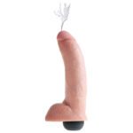 King Cock 9 Inch Squirting Dildo with Balls - Realistic Flesh Pleasure Toy