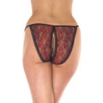 Red and Black Tanga Open Brief - Stylish and Seductive Lingerie for Women - Image 3