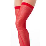 Seductive Red Fishnet Stockings for Alluring Style and Comfort - Image 2